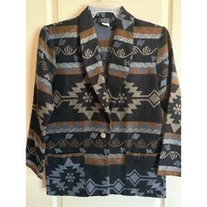 Vintage Fritzi California Southwestern Aztec Cardigan Jacket Women's Small USA